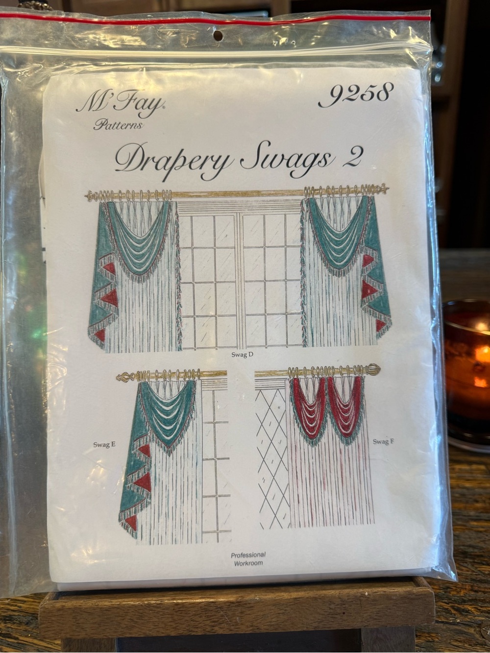 M. Fay Drapery Drapes Curtains Swags 2 Sewing Pattern Vintage 9528
